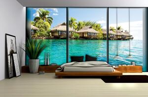 Fototapeta Bahamy - pohľad z okna papier 254 x 184 cm
