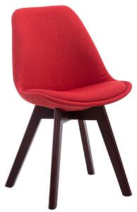 Stolička Borne V2 látka, drevené nohy orech Farba Červená