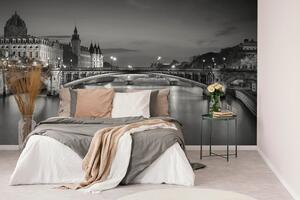 Samolepiaca fototapeta oslňujúca čiernobiela panoráma Paríža