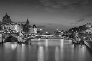 Fototapeta oslňujúca čiernobiela panoráma Paríža