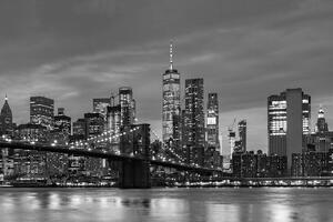 Fototapeta čiernobiely most v Brooklyne
