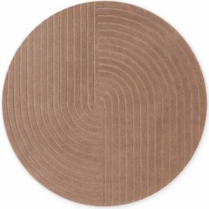 Vikosa, Kusový koberec Vikosa Arcura 106300 Brown kruh, 120x120 (priemer) kruh, hnedá, obývacia izba