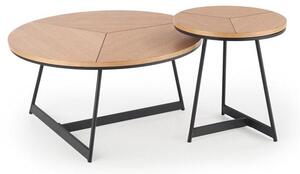 Konferenčný stolík Kami (prirodné drevo + čierna). Vlastná spoľahlivá doprava až k Vám domov. 1049024
