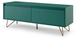 NÍZKA KOMODA, zelená, mosadzná, 120/45/40 cm Livetastic - Obývacie zostavy, Online Only