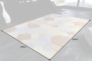 Dizajnový koberec Sarina 230 x 160 cm béžovo-modrý