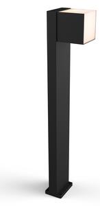 Lutec 7193802012 LED záhradný stĺpik so zásuvkou Cuba 1x12W | 600lm | 3000K | IP54 - otočná hlavica, čierna