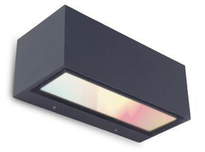 Lutec 5189120118 LED vonkajšie nástenné svietidlo Gemini 1x17W | 900lm | 2700-6500K | RGB | IP54 - šedá