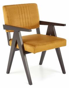 Jedálenská stolička Meta (ebenové drevo + horčicová + Monolith 48). Vlastná spoľahlivá doprava až k Vám domov. 1049246