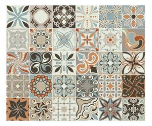 Sada 30 nástenných samolepiek Ambiance Wall Decal Cement Tiles Bali, 15 × 15 cm