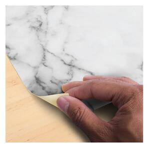 Samolepka na podlahu Ambiance Slab Stickers White Marble, 30 × 30 cm