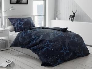 Bavlnené obliečky Kométa tmavomodré