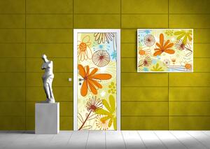 Fototapeta na dvere Farebné kvety vlies 91 x 211 cm