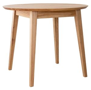 Stôl okrúhly, dub, farba prírodný dub, séria Orbetello, rozmer 90 cm