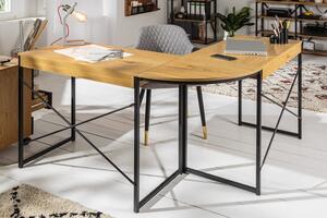 (3485) STUDIO rohový písací stôl dubový vzhľad 130 cm