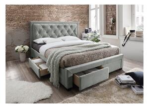 Čalúnená posteľ PREMIUM 160x200 cm sivá