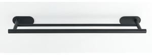 Antikoro matne čierny dvojitý nástenný držiak na uteráky Wenko Orea Rail Duo Turbo-Loc ®