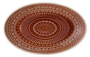 Hnedočervený servírovací tanier Bloomingville Rani, 22,5 x 14 cm