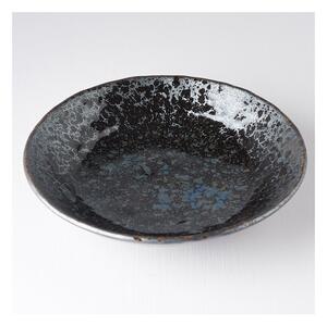 Čierno-sivý keramický hlboký tanier MIJ Pearl, 900 ml