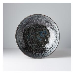 Čierno-sivý keramický hlboký tanier MIJ Pearl, 900 ml