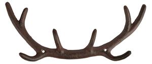 Hnedý kovový nástenný vešiak Antlers – Esschert Design