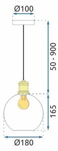 Toolight - Závesná stropná lampa Bars - biela - APP1007-1CP