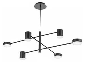 Toolight - Závesná stropná lampa Beam 6 - čierna - APP597-6C