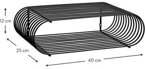 Nástenný kovový regál Curva, V 12 cm