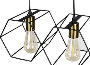 Toolight - Závesná stropná lampa Hexagon - čierna/zlatá - APP1132-3CP