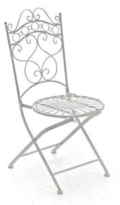 Kovová stolička skladacia GS11174635 Farba Biela antik