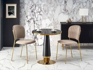 Jedálenský stôl Martha (mramor čierny + čierna + zlatá). Vlastná spoľahlivá doprava až k Vám domov. 1049560