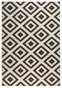 NORTHRUGS - Hanse Home koberce Kusový koberec Twin-Wendeteppiche 103129 schwarz creme – na von aj na doma - 160x230 cm