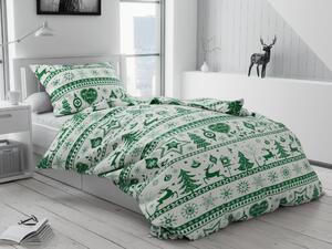 Bavlnené obliečky Vianoce zelené Rozmer obliečok: 70 x 90 cm, 140 x 200 cm
