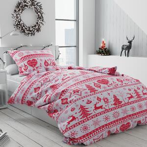 Bavlnené obliečky Vianoce červené Rozmer obliečky: 70x90 cm | 140x220 cm