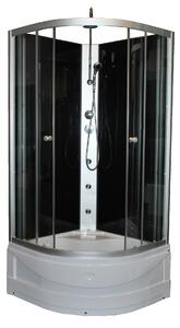 D‘Eluxe Hydromasážny Sprchový Box VE31A8823 80x80x235cm, posuvné dvere, číre sklo, 4mm