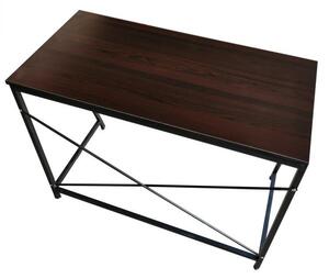 Kancelársky stôl tmavo hnedej farby Hnedá