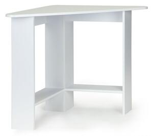 Rohový počítačový stôl bielej farby Biela