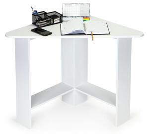 Rohový počítačový stôl bielej farby Biela