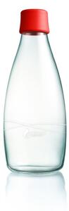 Červená sklenená fľaša ReTap s doživotnou zárukou, 800 ml