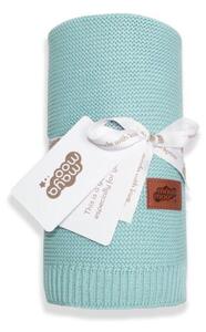 Detexpol Pletená deka do kočíka bavlna, bambus 80x100 cm - Mayamoo Mint