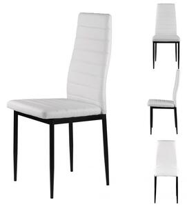 Sada 4 elegantných stoličiek v bielej farbe s nadčasovým dizajnom Biela