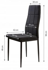 Sada 4 stoličiek v čiernej farbe s moderným dizajnom Čierna