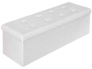Tectake 401823 taburetka skladacia s úložným priestorom - biela