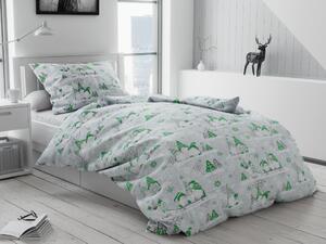 Bavlnené obliečky VIANOČNÝ ŠKRIATOK zelený Rozmer obliečky: 70 x 90 cm | 140 x 200 cm