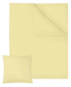 Tectake 401933 4 posteľné obliečky bavlna 200 x 135 cm - žltá