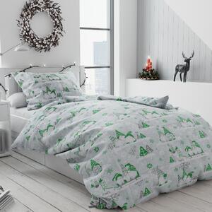Bavlnené obliečky VIANOČNÝ ŠKRIATOK zelený Rozmer obliečky: 70 x 90 cm | 140 x 200 cm
