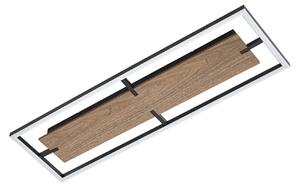 Stropné Lampa Lucande, Vectra, stmievateľné, Drevo, Obývacia izba, Plast, Moderný