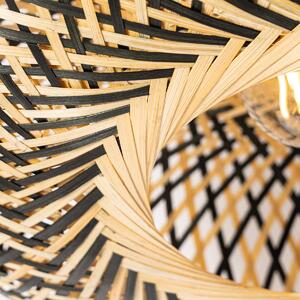 Orientálne stropné svietidlo čierne bambusové 40 cm - Ostrava