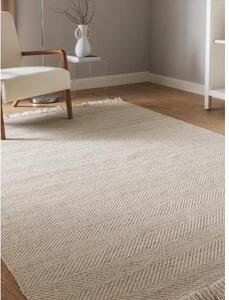 Ručne tkaný vlnený koberec so strapcami Lars