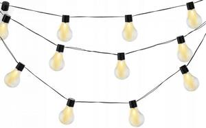 Garden Line Solárna LED svetelná reťaz Stripes 3,8 m čierna/teplá biela