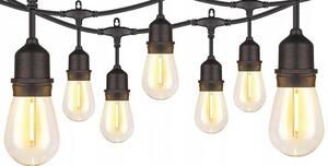 Garden Line Svetelná LED reťaz Filame 10 m 230 V čierna/teplá biela